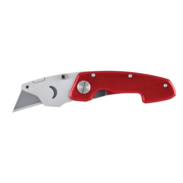 Heavy-duty utility blade box cutter with a safety latch and belt... from ASI 57655 STOPNGO Line