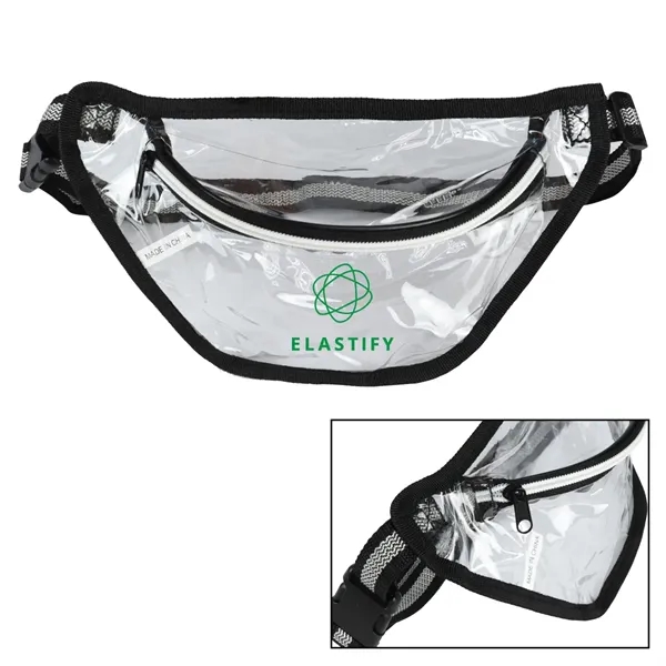 Clear stadium friendly TPU fanny pack with zippered compartments and an... from ASI 57655 STOPNGO Line