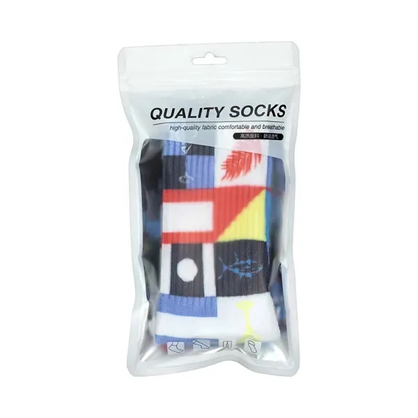Pair of unisex mid-length crew socks.... from ASI 62660 Innovation Line