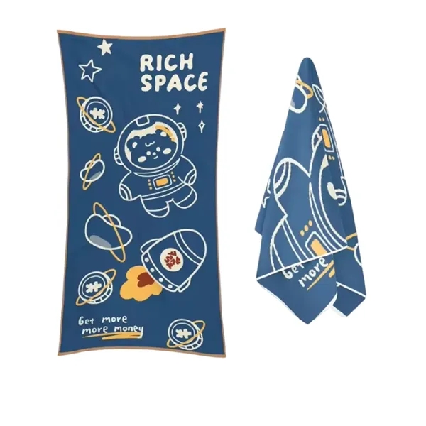 Full color microfiber beach towel plus full color digital printing on... from ASI 37218 Athena Promo (tm)