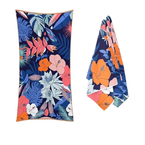 Full color microfiber beach towel plus full color digital printing on... from ASI 37218 Athena Promo (tm)