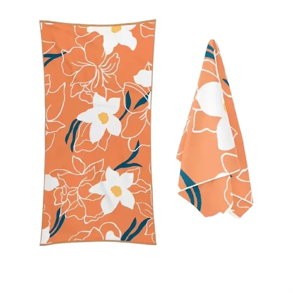 Full color microfiber beach towel plus full color digital printing on... from ASI 37218 Athena Promo (tm)