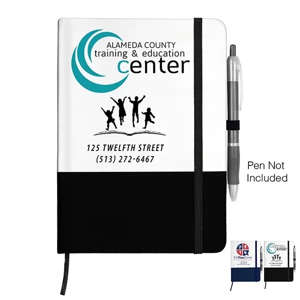 Notebook with 80 lined pages, pen loop, matching color bookmark and... from ASI 62660 Innovation Line