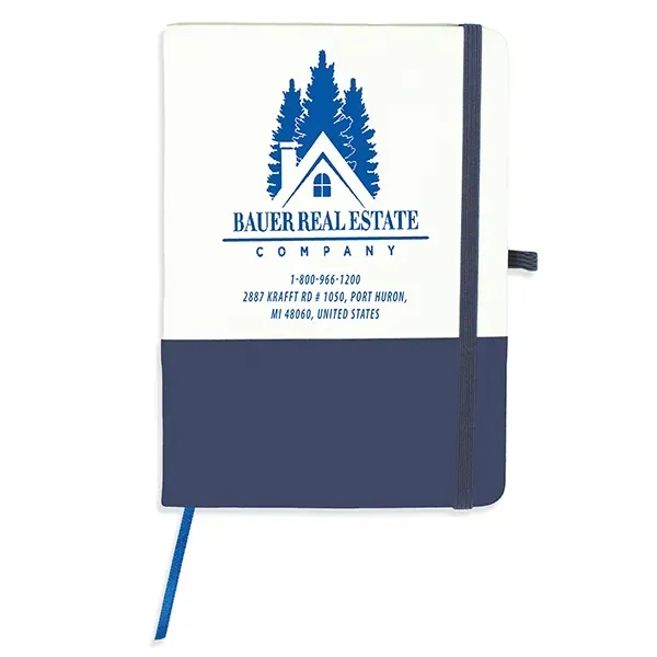 Notebook with 80 lined pages, pen loop, matching color bookmark and... from ASI 62660 Innovation Line