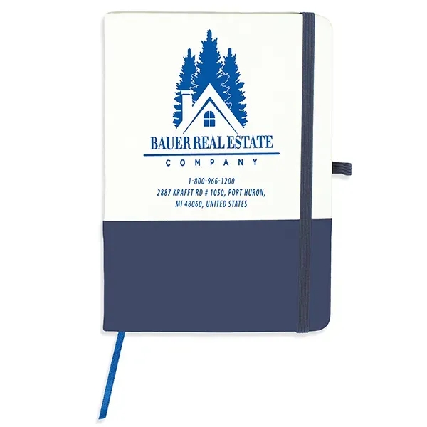 Notebook with 80 lined pages, pen loop, matching color bookmark and... from ASI 62660 Innovation Line
