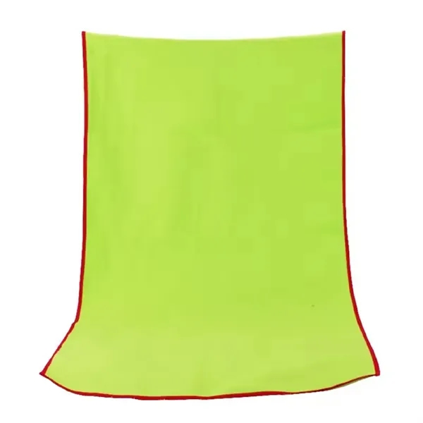 Solid color microfiber beach towel plus 1 color silkscreen imprint on... from ASI 37218 Athena Promo (tm)