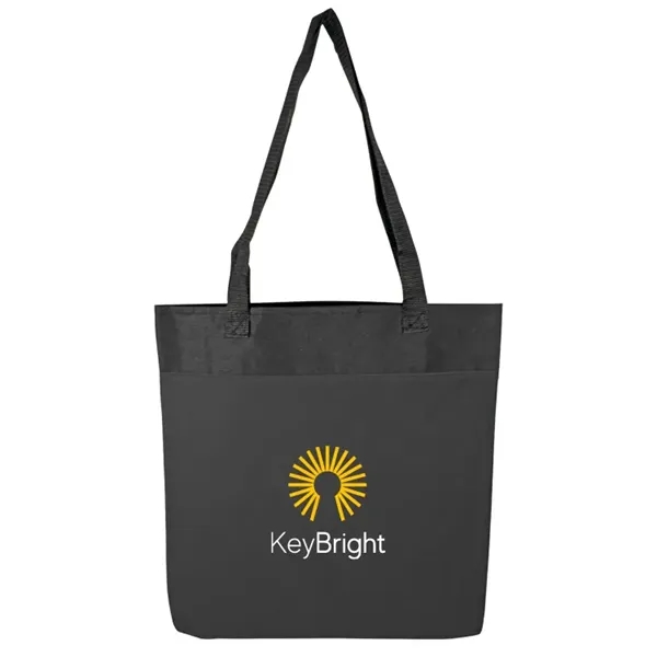 Vandelay Tote: Durable 600D, spacious design, pen loops. Customize for lasting... from ASI 67557 LimeLight Ent