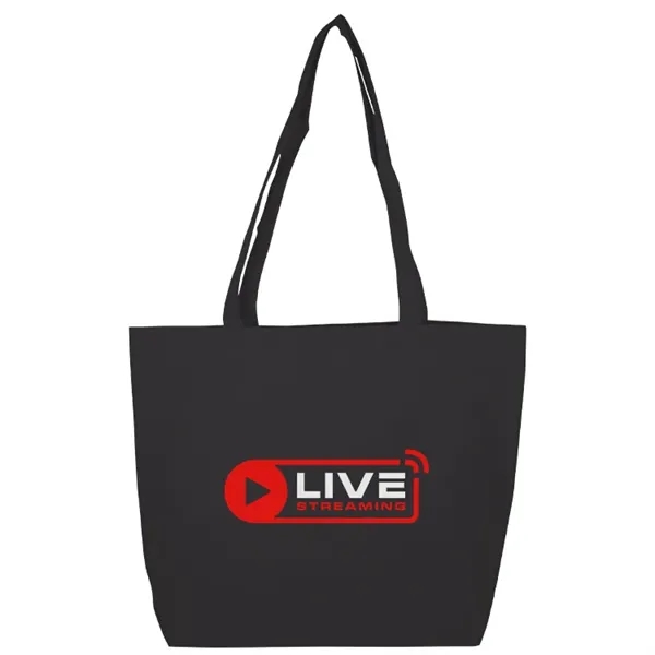 Elevate with Bania Tote: 600D, self-fabric handles, large imprint area. Stylish,... from ASI 67557 LimeLight Ent