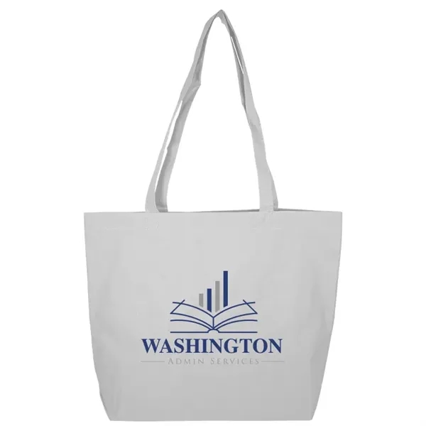 Elevate with Bania Tote: 600D, self-fabric handles, large imprint area. Stylish,... from ASI 67557 LimeLight Ent