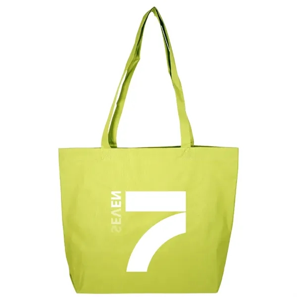 Elevate with Bania Tote: 600D, self-fabric handles, large imprint area. Stylish,... from ASI 67557 LimeLight Ent