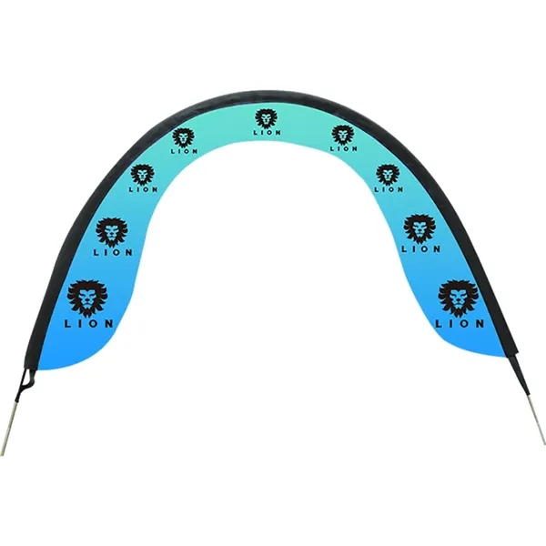 Arch Racing Gate w/full color imprint on 1 side, support poles... from ASI 49891 Discount Marketing Products / DMP