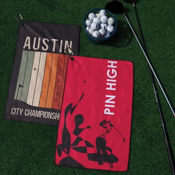 Premium sublimated waffle golf towel... from ASI 73520 Neet Feet / Kanata Towels