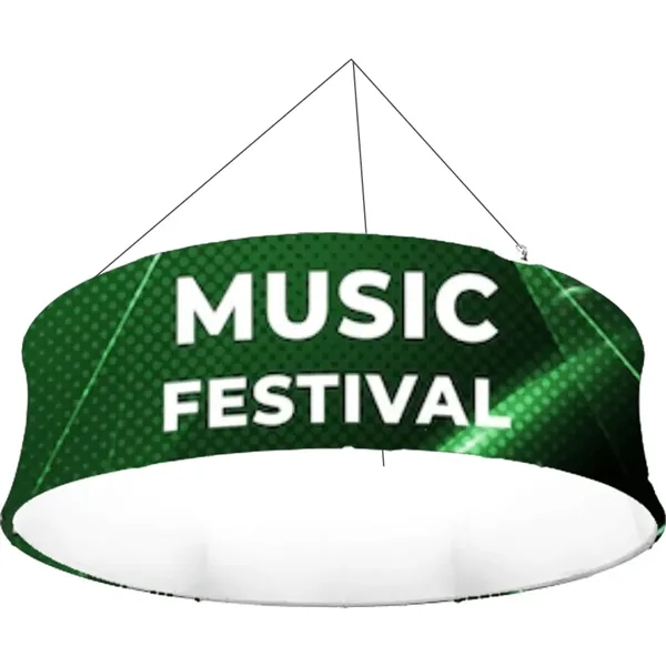 72" dia. x 21"h Round Hanging Banner w/full color imprint on... from ASI 49891 Discount Marketing Products / DMP