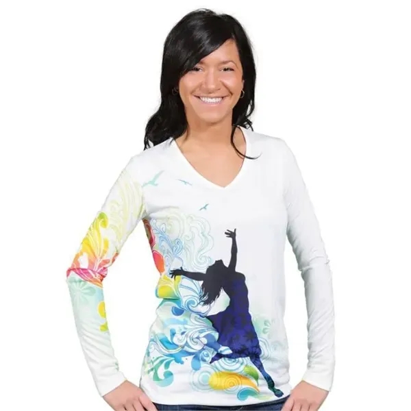 Women's custom sublimated long sleeve shirts, print any logo or design... from ASI 93987 Martini-Vispak Inc.