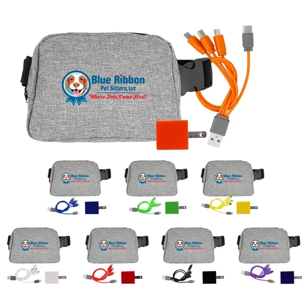 RECYCLED FANNY PACK WALL CHARGING SET... from ASI 30208 A P Specialties / AP Specialties