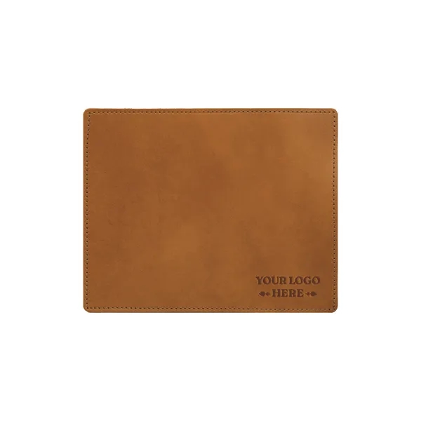 100% Full Grain Leather Mouse Pad with Decorative Stitch. 10" by... from ASI 75126 Oowee Products