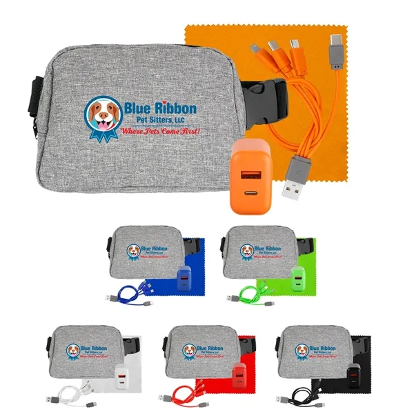 FAST CHARGER RECYCLED FANNY PACK SET... from ASI 30208 A P Specialties / AP Specialties