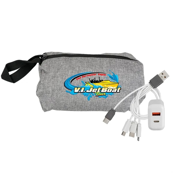 Recycled Travel Pouch Fast Charger Set... from ASI 30208 A P Specialties / AP Specialties