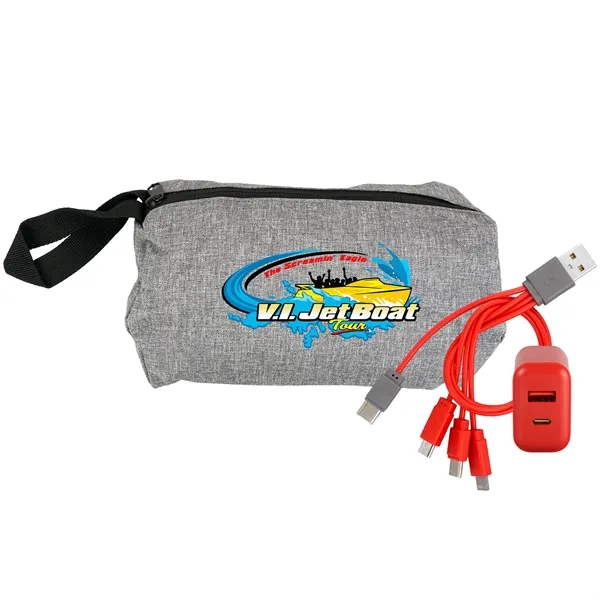 Recycled Travel Pouch Fast Charger Set... from ASI 30208 A P Specialties / AP Specialties