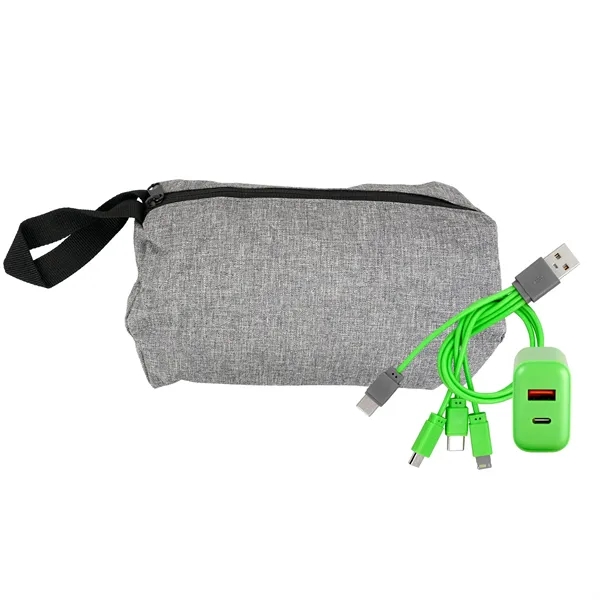 Recycled Travel Pouch Fast Charger Set... from ASI 30208 A P Specialties / AP Specialties
