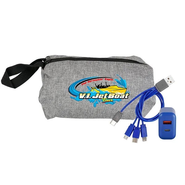 Recycled Travel Pouch Fast Charger Set... from ASI 30208 A P Specialties / AP Specialties