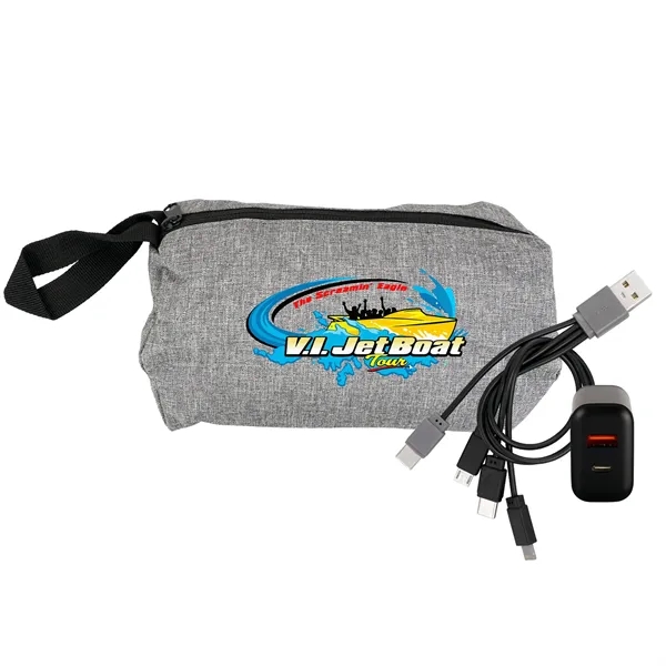 Recycled Travel Pouch Fast Charger Set... from ASI 30208 A P Specialties / AP Specialties