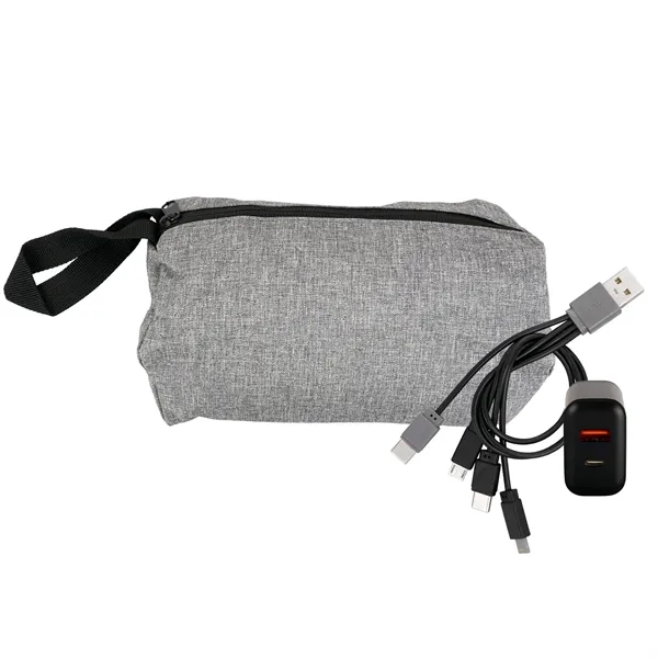 Recycled Travel Pouch Fast Charger Set... from ASI 30208 A P Specialties / AP Specialties