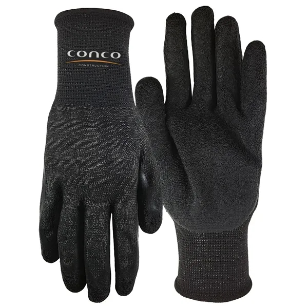 Black knit gloves with latex palms featuring puncture, cut, and abrasion... from ASI 90160 Suntex Industries