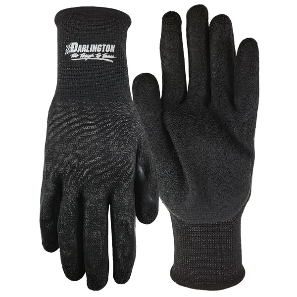 Black knit gloves with latex palms featuring puncture, cut, and abrasion... from ASI 90160 Suntex Industries