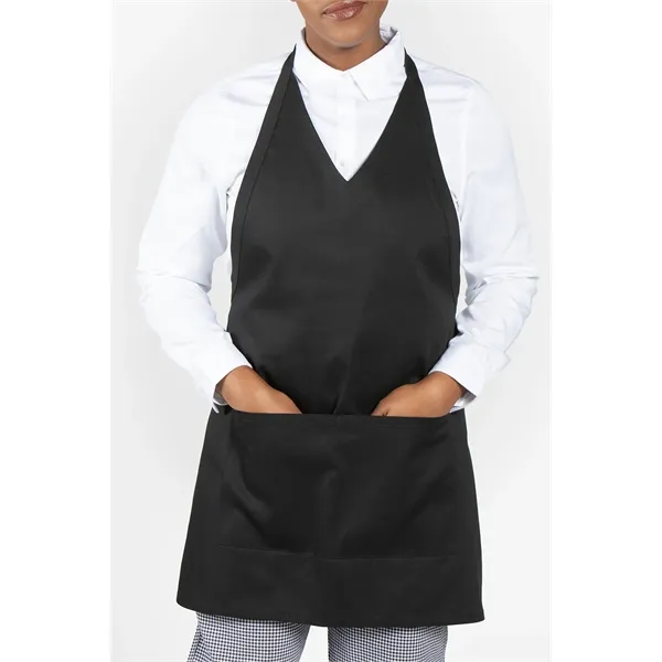 classic v-neck apron with center divided patch pocket, long ties and... from ASI 36558 Aprons, Etc.