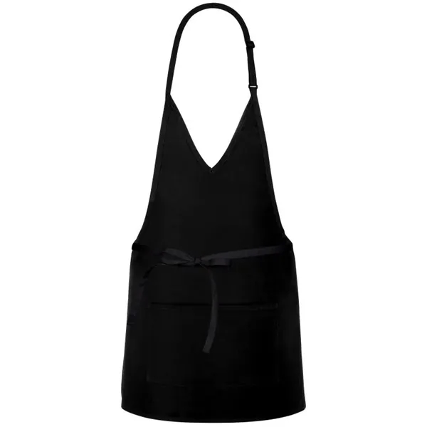 classic v-neck apron with center divided patch pocket, long ties and... from ASI 36558 Aprons, Etc.