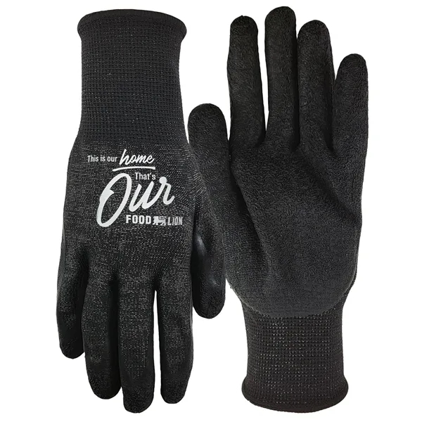 Black knit gloves with latex palms featuring puncture, cut, and abrasion... from ASI 90160 Suntex Industries