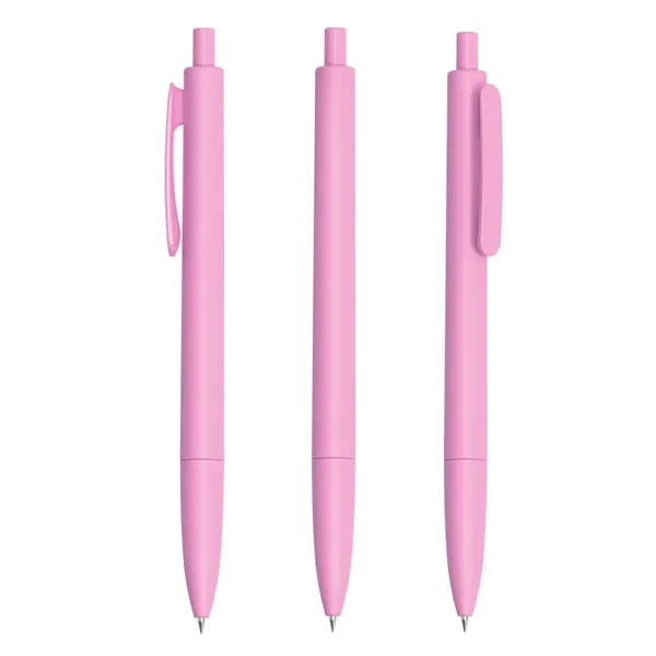 Rubber-coated ballpoint pen with click action plus 1 color silkscreen imprint... from ASI 37218 Athena Promo (tm)