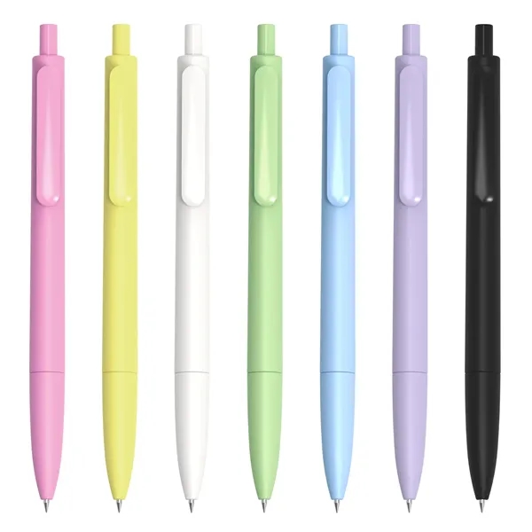 Rubber-coated ballpoint pen with click action plus 1 color silkscreen imprint... from ASI 37218 Athena Promo (tm)