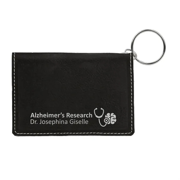 4 1/4" x 3" x 1/2" leatherette keychain ID holder that's... from ASI 74601 Calico
