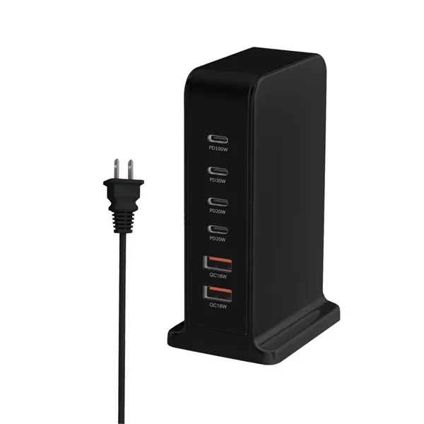 6-port speed charge station - 200W plus laser engraving on 1... from ASI 37218 Athena Promo (tm)