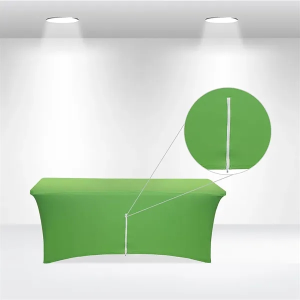 72" x 30" x 30" contour stretch, zipper back table cover... from ASI 36558 Aprons, Etc.