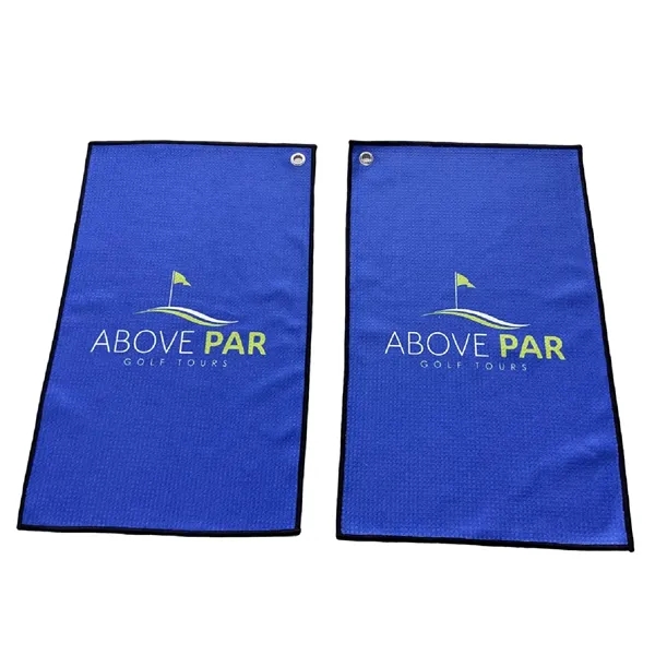 Full color waffle golf towel with carabiner plus full color digital... from ASI 37218 Athena Promo (tm)