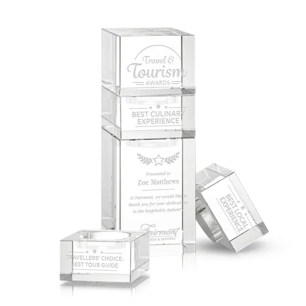 The Optical Crystal Tofino Stacker Award features a unique stackable design... from ASI 84592 St Regis Group / St Regis