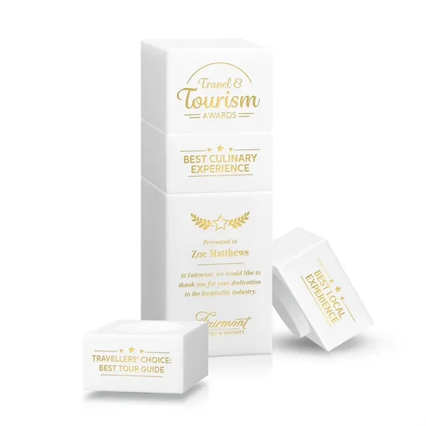 The Optical Crystal Tofino Stacker Award features a unique stackable design... from ASI 84592 St Regis Group / St Regis