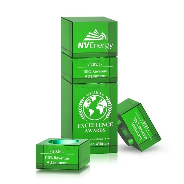 The Optical Crystal Tofino Stacker Award features a unique stackable design... from ASI 84592 St Regis Group / St Regis