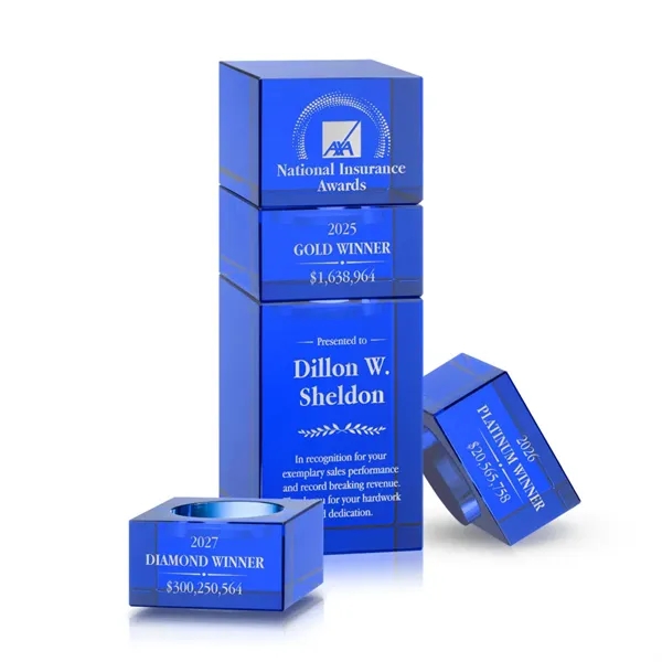 The Optical Crystal Tofino Stacker Award features a unique stackable design... from ASI 84592 St Regis Group / St Regis