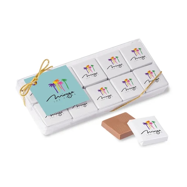 Twenty Piece Chocolate Foiled Square Box-Full Color... from ASI 44900 NC Custom (CI/Lanco) / Chocolate Inn