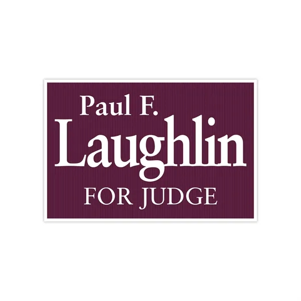 Yard sign white color in corrugated plastic, 1 color imprint on... from ASI 93520 Ventura Inc