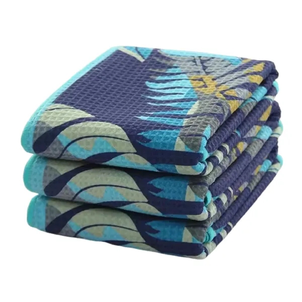 Full color waffle yoga mat towel plus full color digital printing... from ASI 37218 Athena Promo (tm)