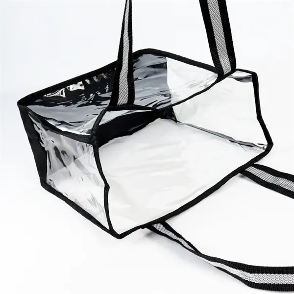 Clear Grocery Tote. Material: 25C TPU, 600D Polyester Eco Friendly, Recyclable,... from ASI 36558 Aprons, Etc.