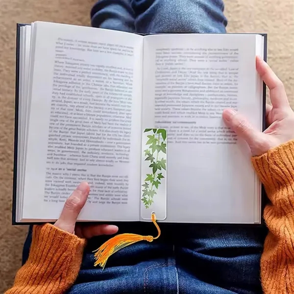 Transparent acrylic bookmark with tassel plus 1 color silkscreen imprint on... from ASI 37218 Athena Promo (tm)