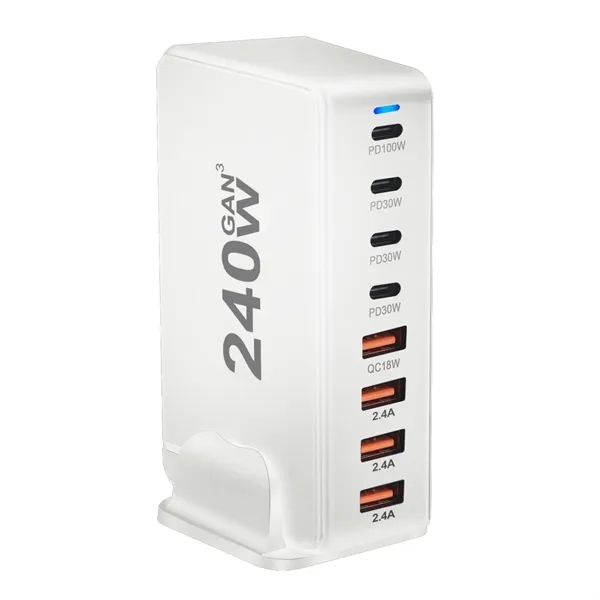8-Port USB speed charge station - 240 W plus laser engraving... from ASI 37218 Athena Promo (tm)