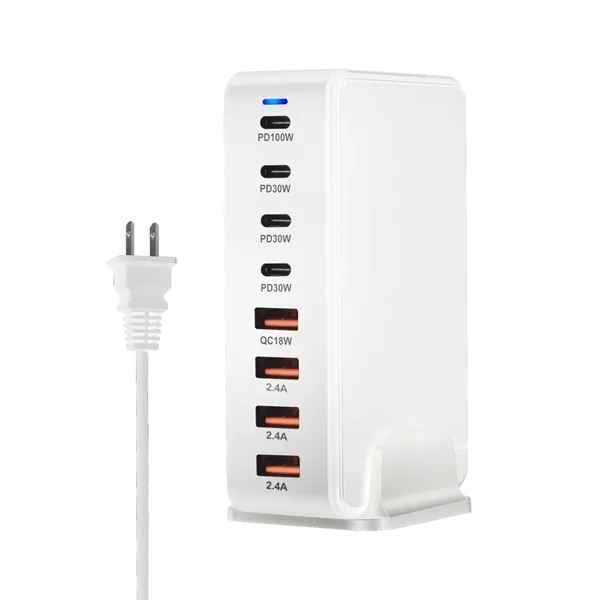 8-Port USB speed charge station - 240 W plus laser engraving... from ASI 37218 Athena Promo (tm)