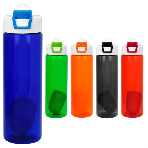 Two Tone Pop Up 24 oz. Colorful Bottle with Floating Infuser... from ASI 30208 A P Specialties / AP Specialties